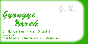 gyongyi marek business card
